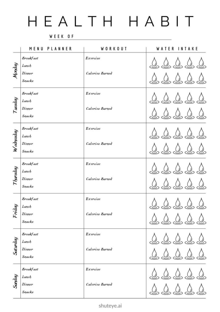 21 Free Printable Habit Tracker Bullet Journal Ideas