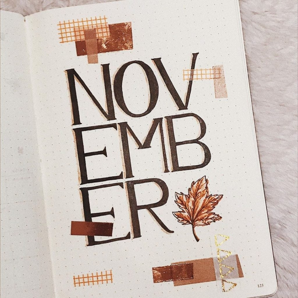 34 November Bullet Journal Ideas For Your Bujo The Creatives Hour