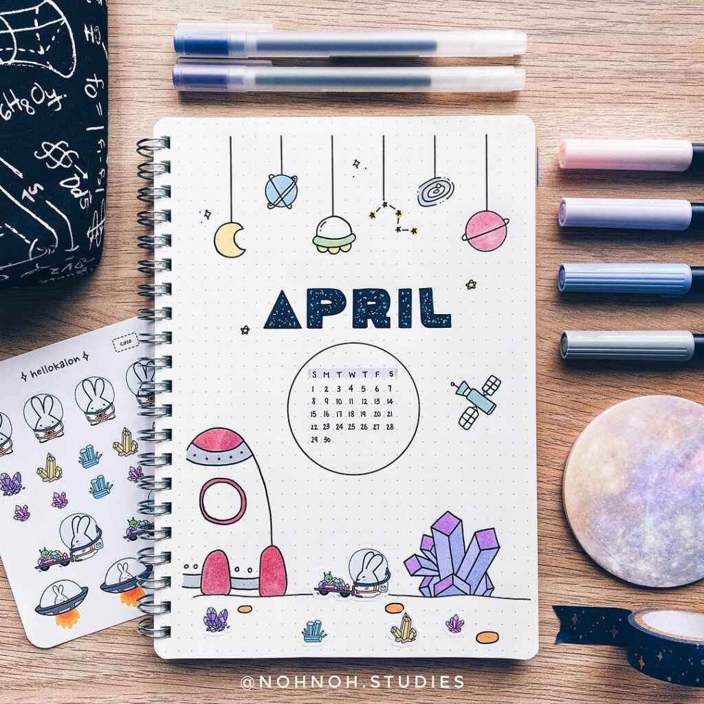 47 Out Of This World Galaxy And Space Themed Bullet Journal Spreads 