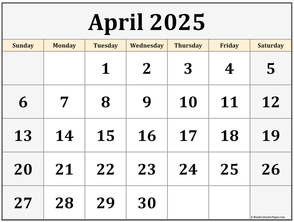 April 2025 Calendar Printable Cute A Charming Companion For Your Month 