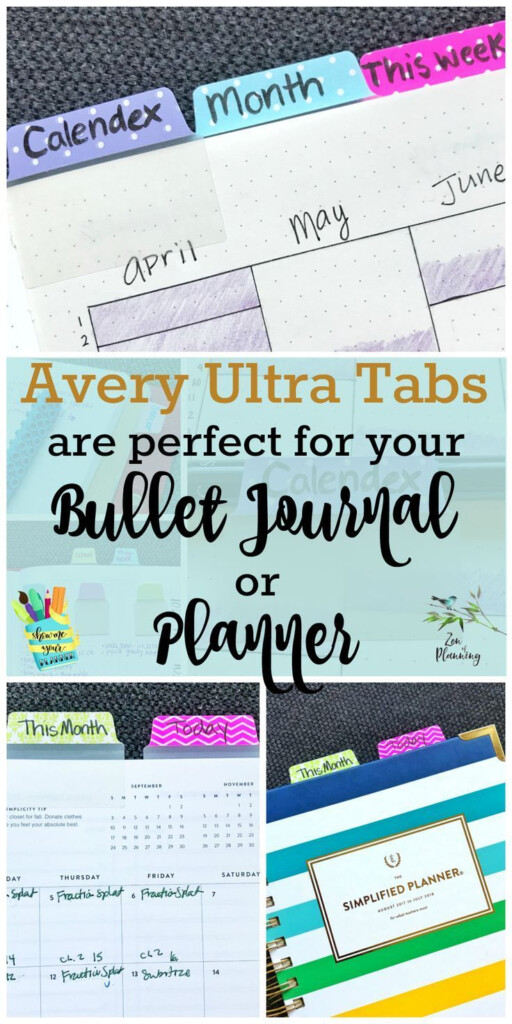 Avery Ultra Tabs Giveaway Zen Of Planning Bullet Journal 