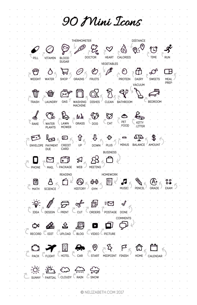 Bullet Journal Icons Ideas Printable Form Templates And Letter