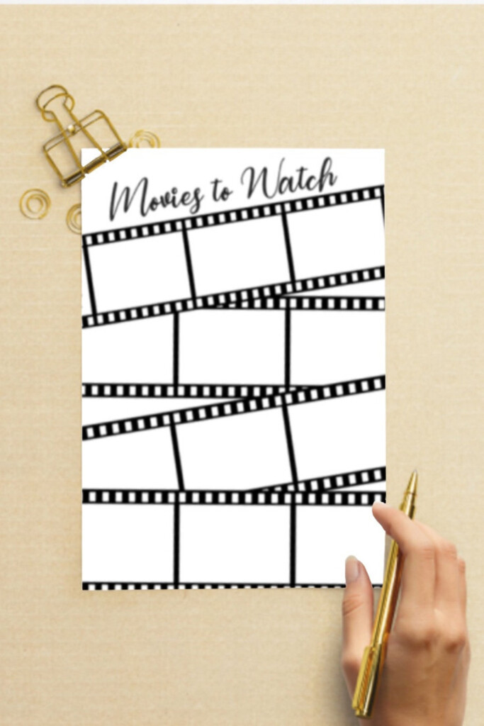 Bullet Journal Movie List Page Printable Digital Download A5 Etsy