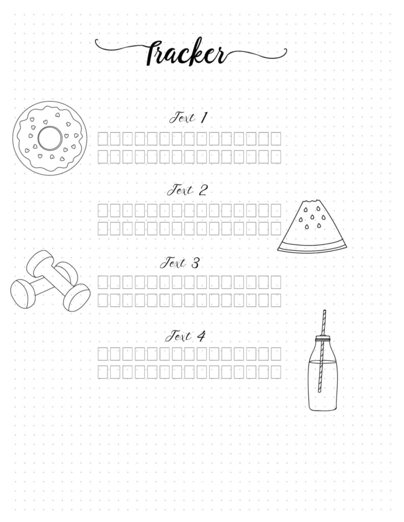 Bullet Journal Tracker Ideas FREE Printable Templates