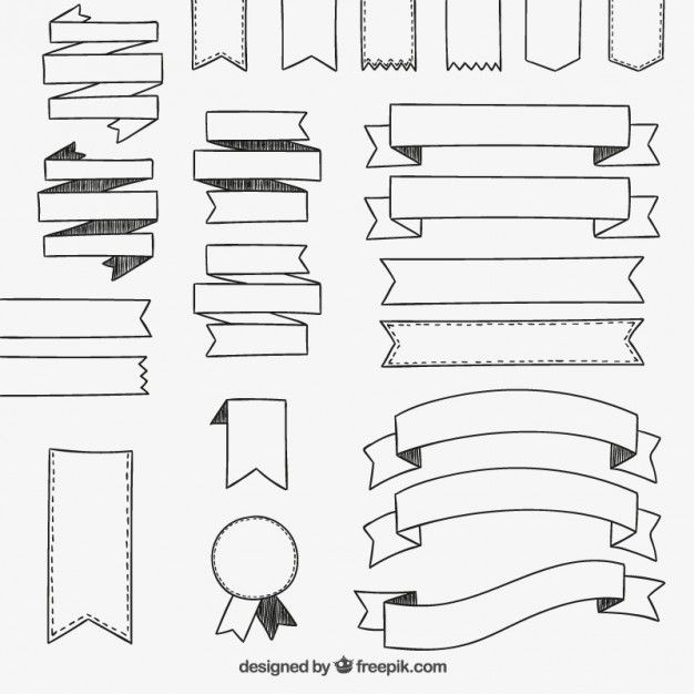 Arched Ribbon Printable For Bullet Journaling - Printable Bullet Journal