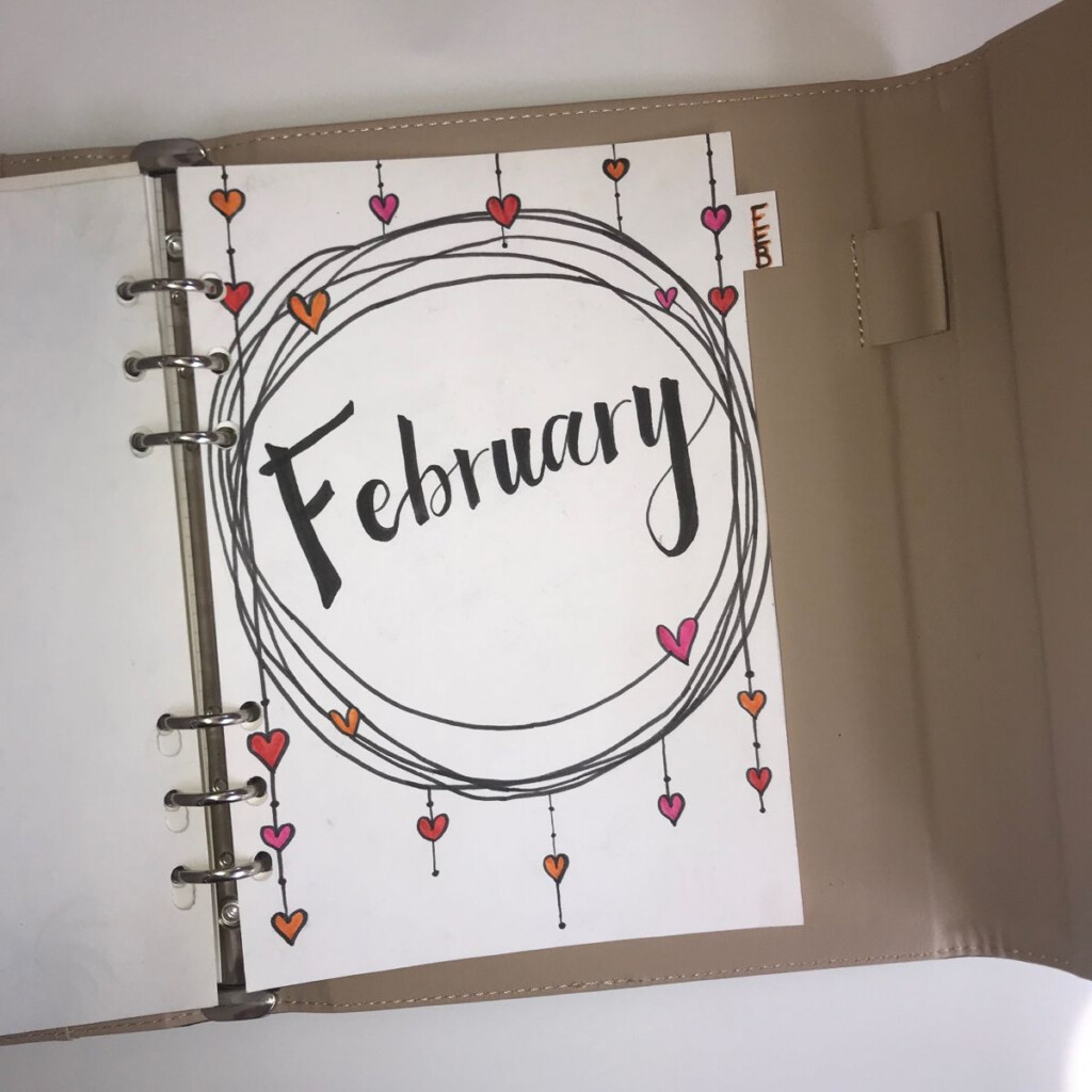 February Bullet Journal Cover Page Printable Printable Templates