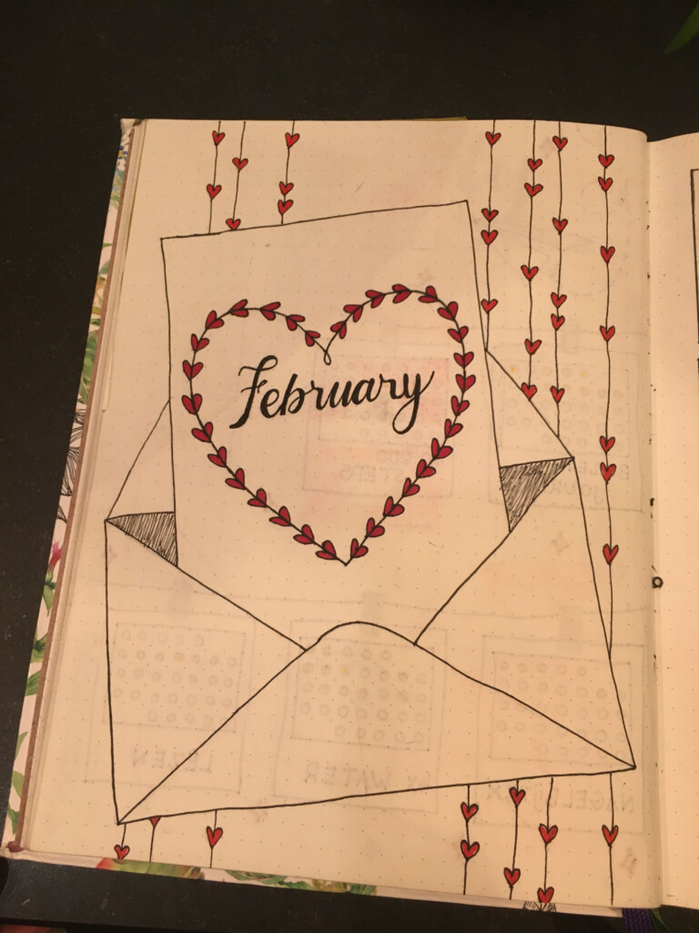 February Bullet Journal Cover Page Printable Printable Templates