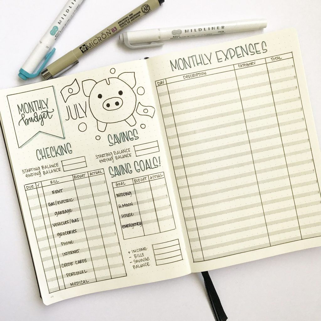 Financial Bullet Journal Page Ideas Finance Bullet Journal Bullet 