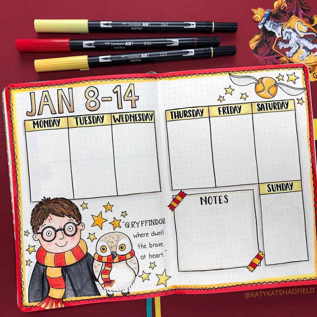 Harry Potter Bullet Journal Printables Hub Of Customized Templates