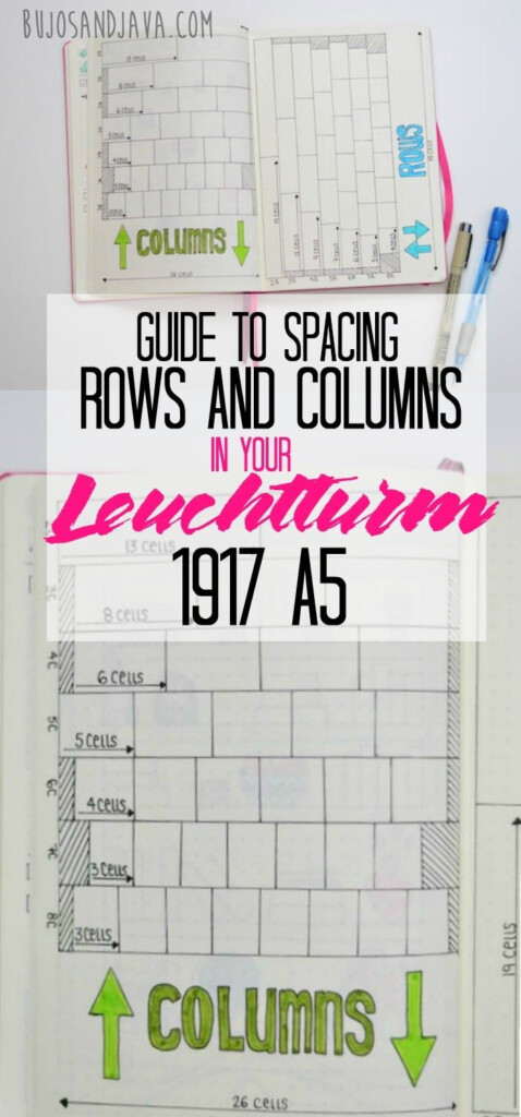 How To Space Rows And Columns Evenly In Leuchtturm 1917 A5 The Petite 