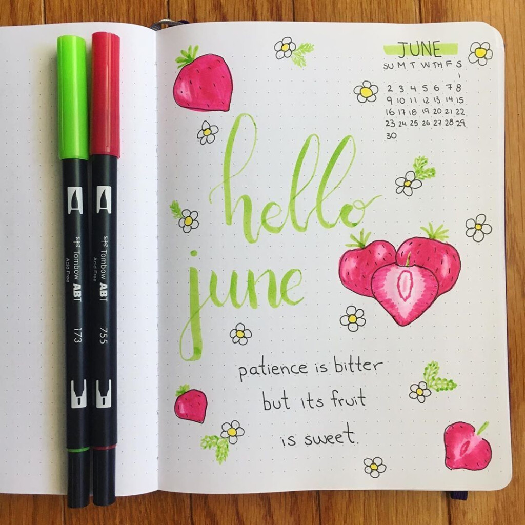 June Cover Page Bullet Journal Printable Templates Free