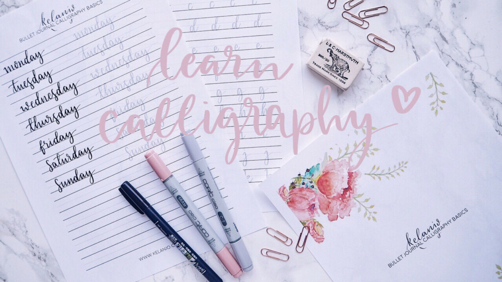 Learn Calligraphy Brush Lettering For Your Bullet Journal Tutorial 