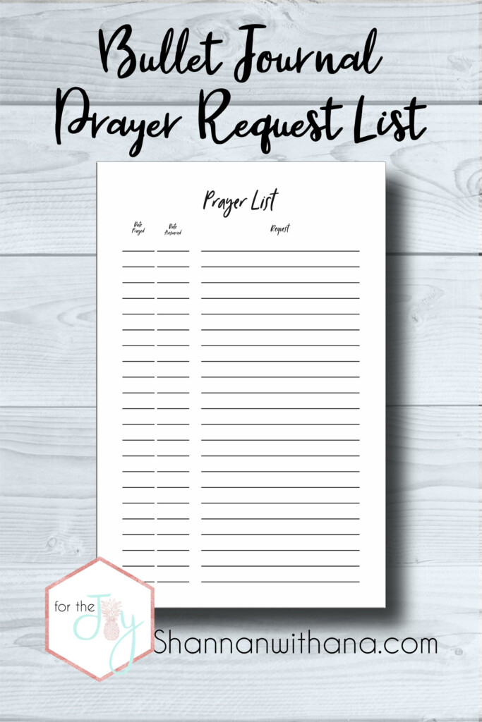 Prayer Bullet Journal Ideas Tiny Burnham