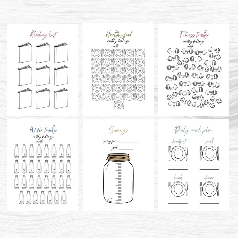 Printable Bullet Journal Bundle 2023 Bullet Journal Template Etsy