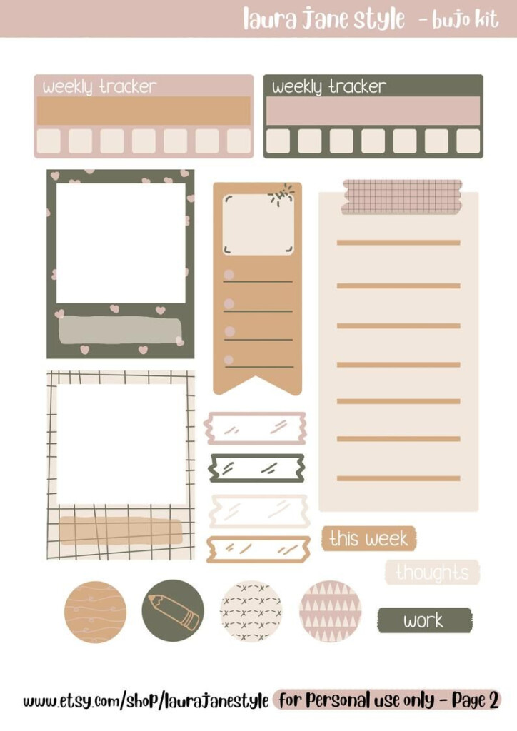 Printable Bullet Journal Kit Bullet Journal Printable Etsy Artofit