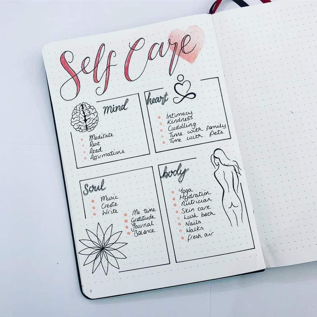 Self Care Bullet Journal Ideas My Inner Creative