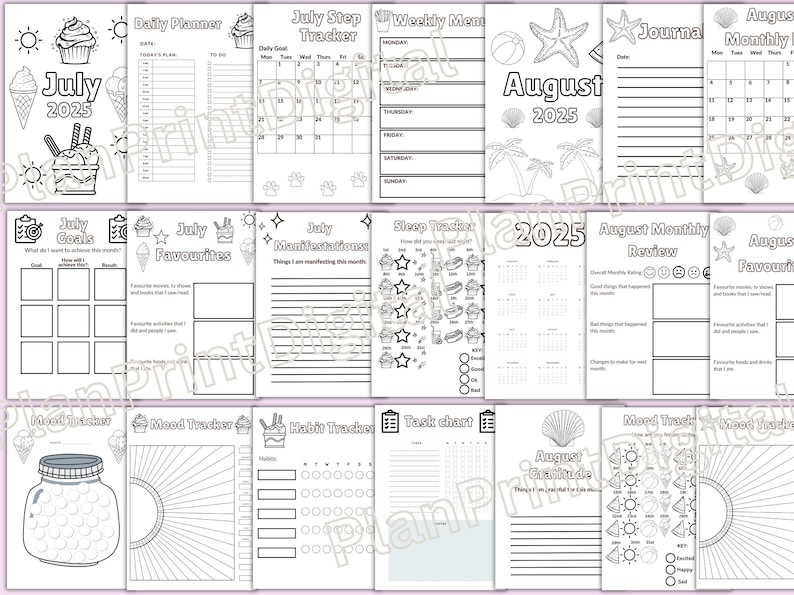 2025 Premade Bullet Journal Bundle Bullet Journal Pages Bullet Journal 