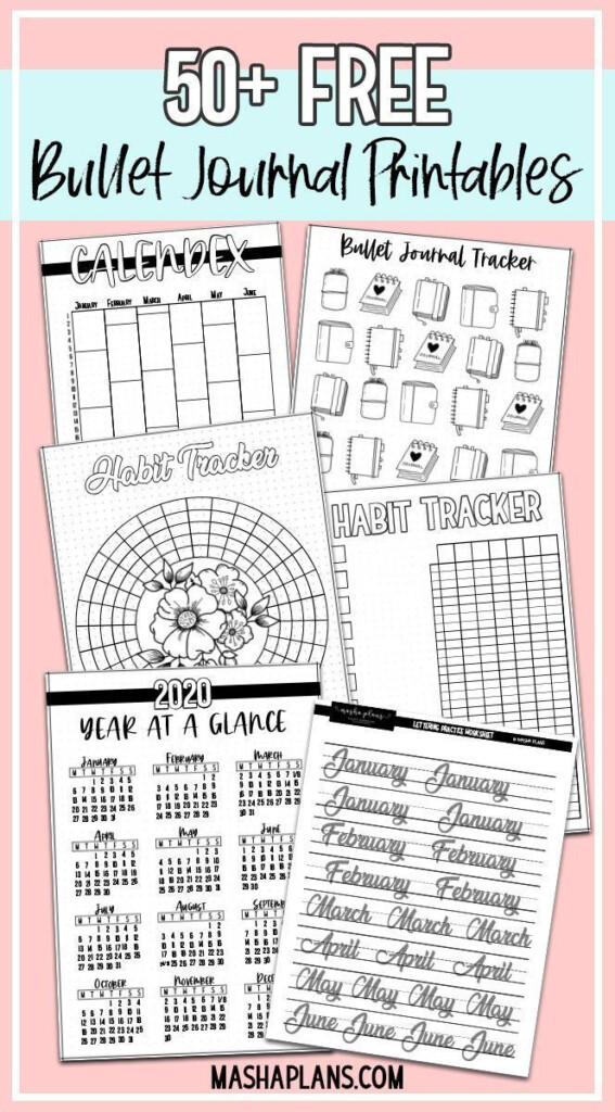 50 FREE Bullet Journal Printables Bullet Journal Print Bullet 