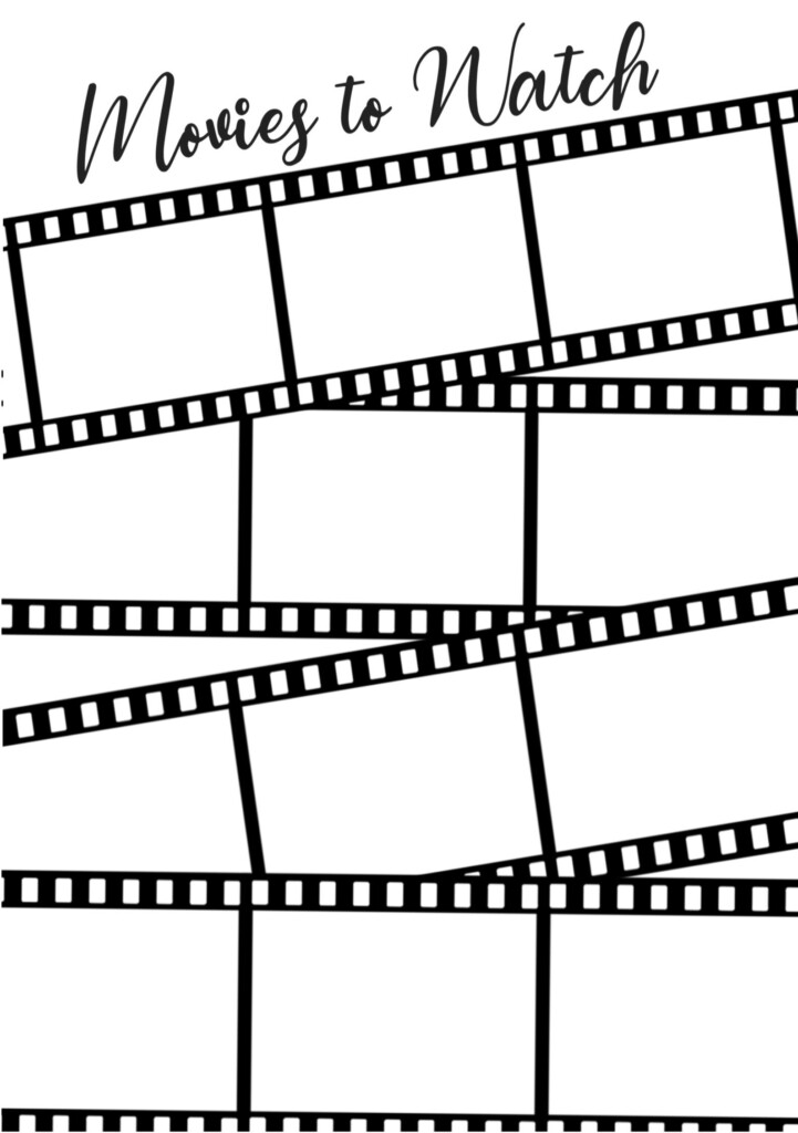 Bullet Journal Movie List Page Printable Digital Download A5 Etsy