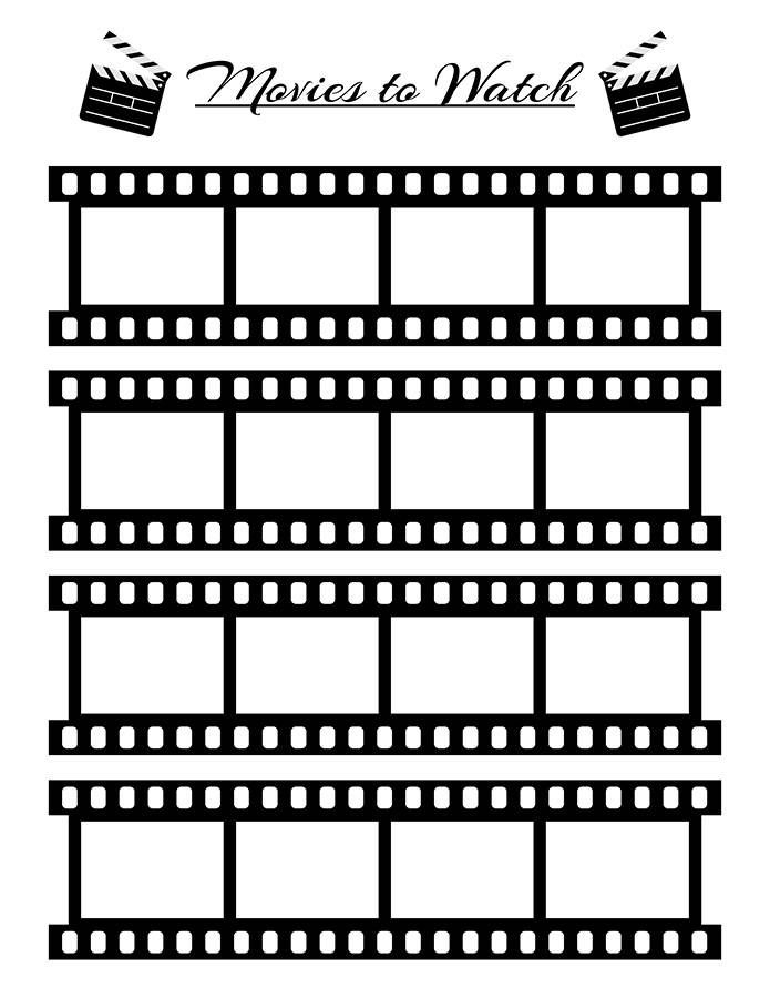 Bullet Journal Movies To Watch Planner Printable Movie Etsy Movie 