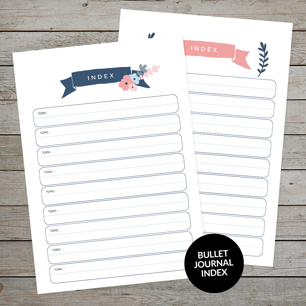 Easy Bullet Journal Set Up 5 Must Have Printable Templates Space Quiet