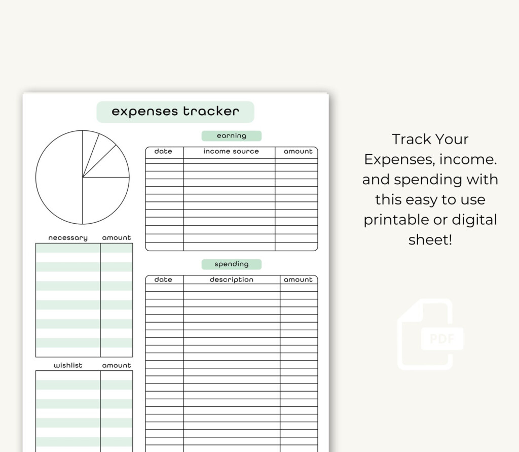 Expenses Tracker Bullet Journal Printable Sheet Pack Etsy