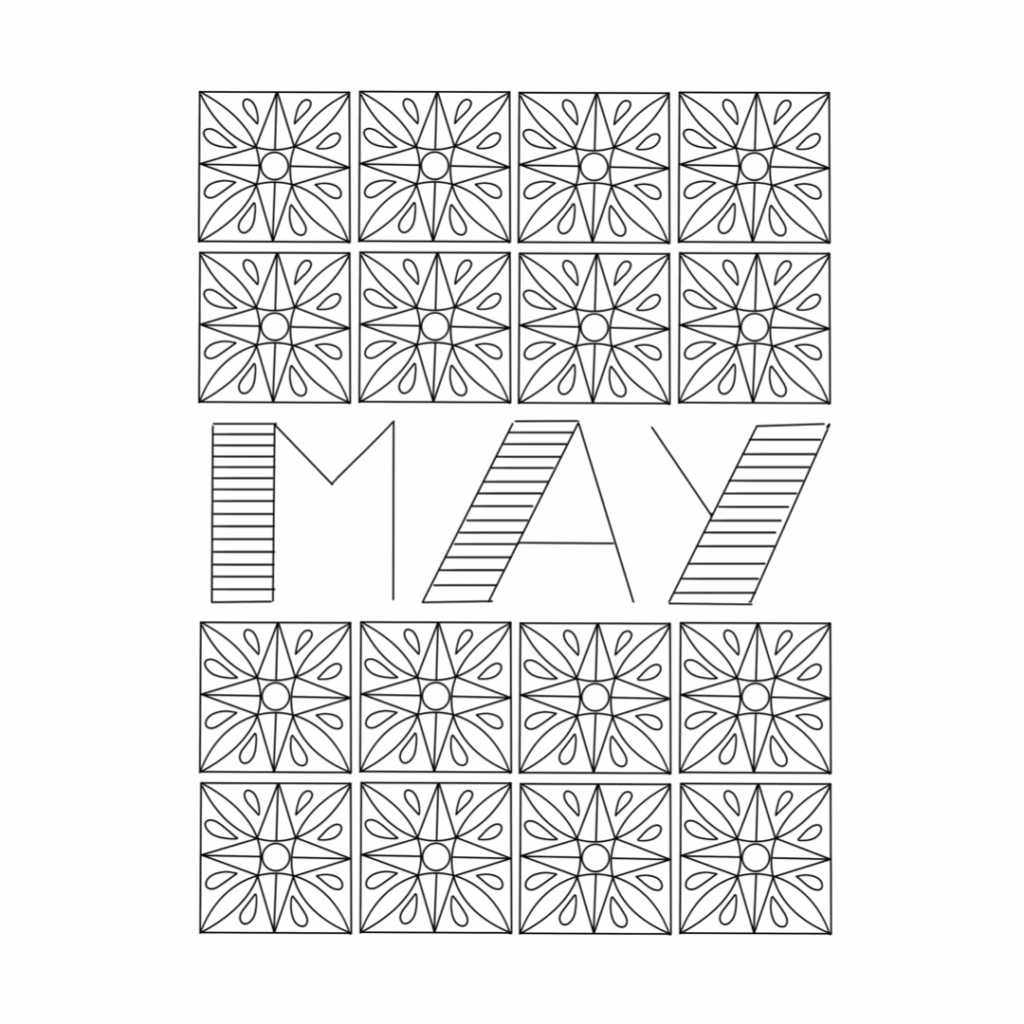 May Shapes And Patterns Complete Month Printable Bullet Journal 
