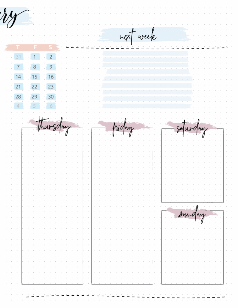 Printable Blank Bullet Journal Pages