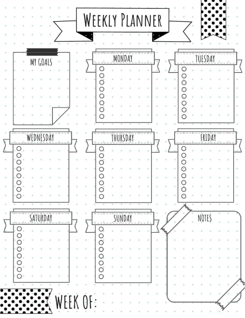 Printable Bullet Journal Weekly Layouts Ultimate Printables